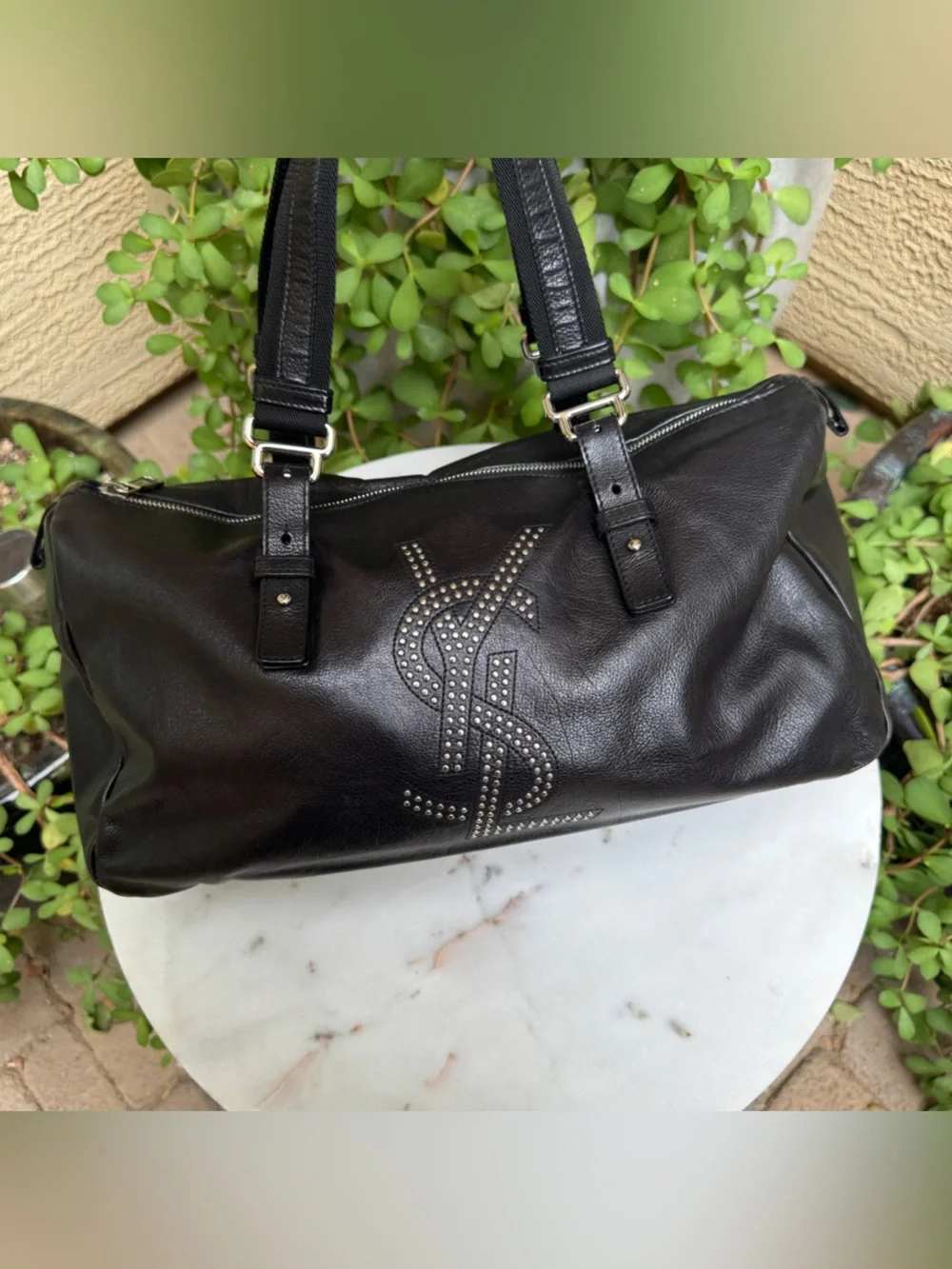 Yves Saint Laurent Studded Vintage Rive Gauche Satchel